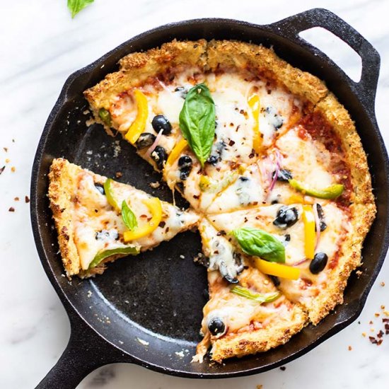 Deep Dish Cauliflower Pizza Crust