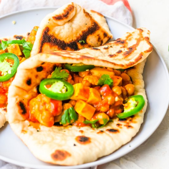 Cauliflower tikka masala wraps