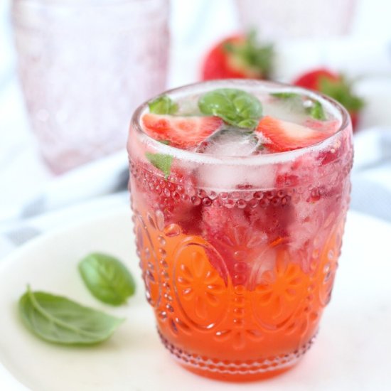 Honey Strawberry Basil Smash