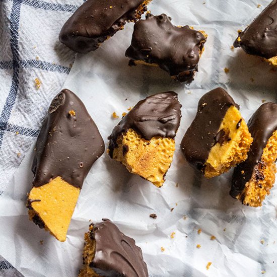 Homemade Dark Chocolate Honeycomb