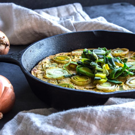 Vegan Leek & Onion Frittata (gf)