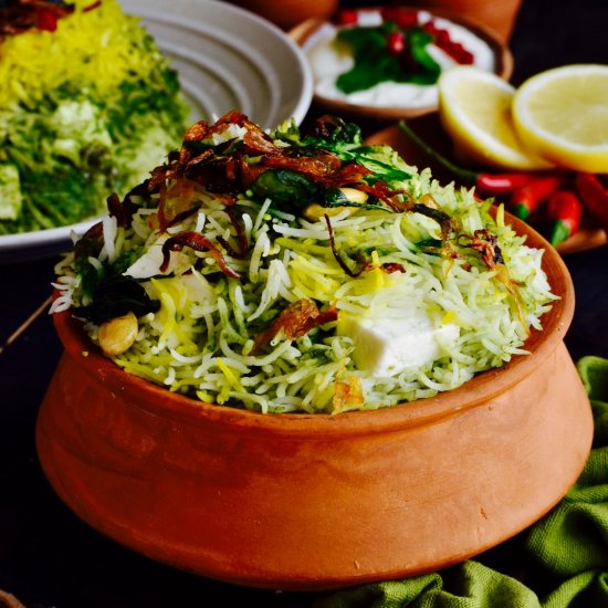 Palak Paneer Dum Biryani