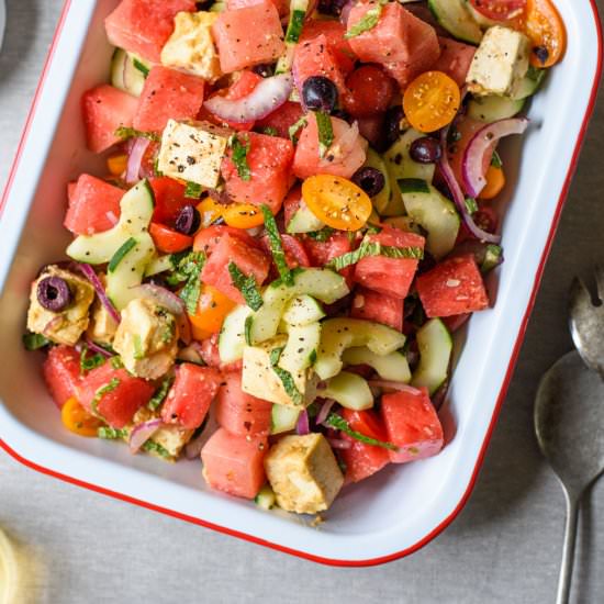 Greek Watermelon Salad