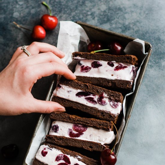 Black Forest Ice Cream Sandwiches