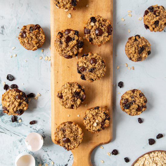 Cherry Chocolate Baked Oatmeal Cups