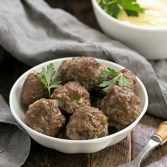 Indian Meatballs with Yogurt Sauce