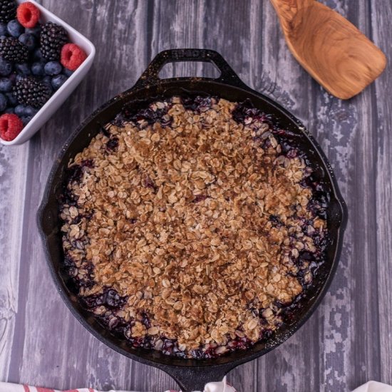 Cast Iron 3 Berry Crisp