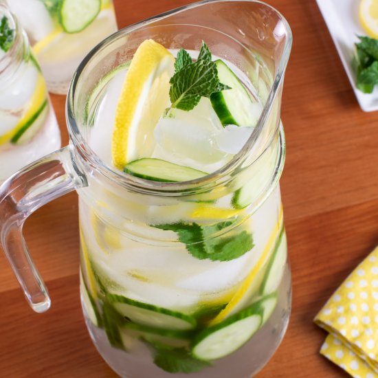 Cucumber, Lemon, and Mint Infused W