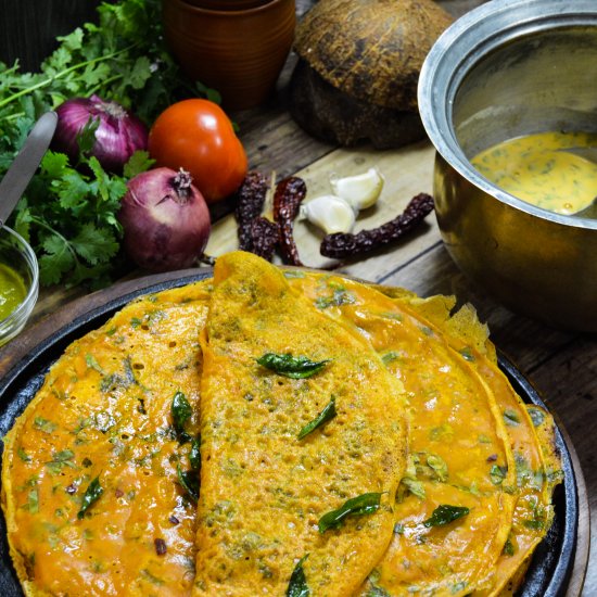 Methi Leaves Instant Dosa