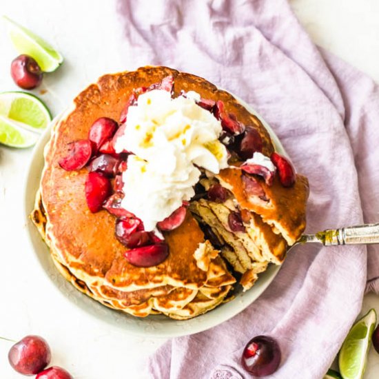 Cherry limeade pancakes