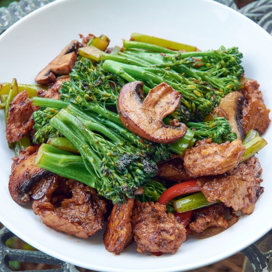 Seitan and Veggie Stir-Fry