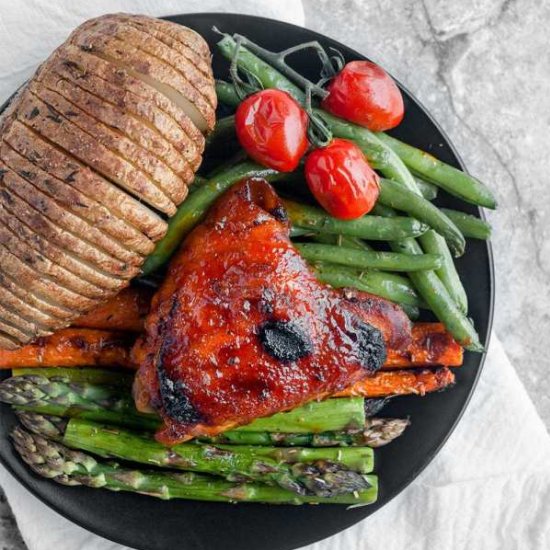 BBQ Chicken and Veggies Meal Prep