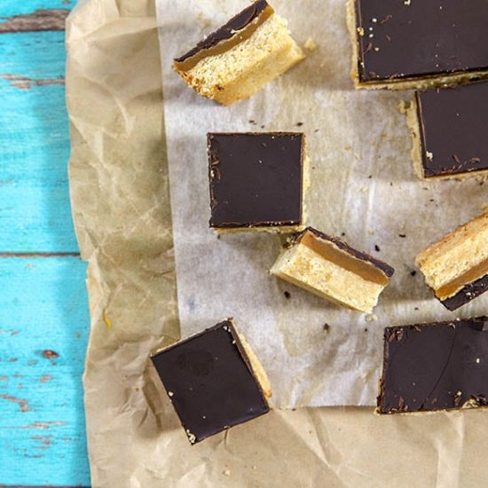 Keto Chocolate Caramel Slice