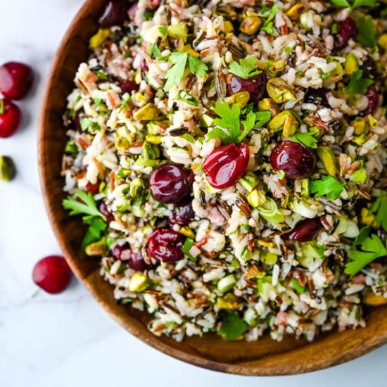 Pickled Cherry Cold Rice Salad