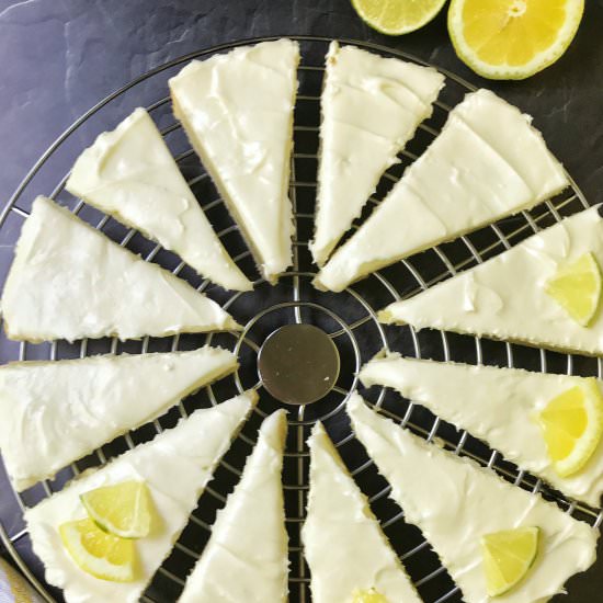 Frosted Lemon Lime Shortbread