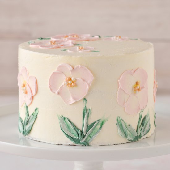 Floral Buttercream Painted Cake