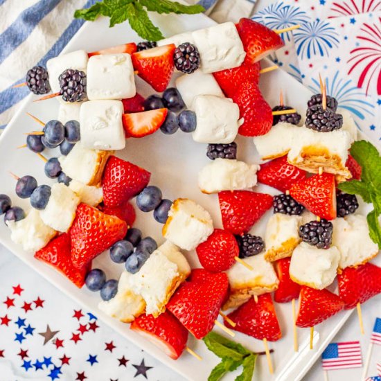 July 4th fruit kabobs