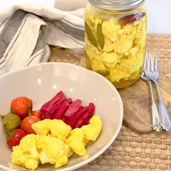 Turmeric Pickled Cauliflower