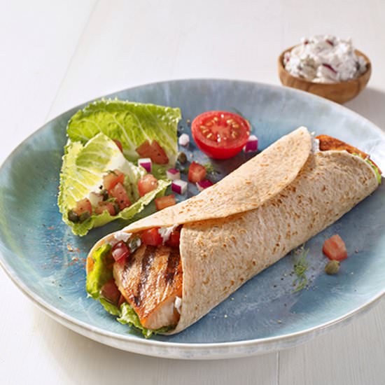 Healthy Grilled Salmon Wraps