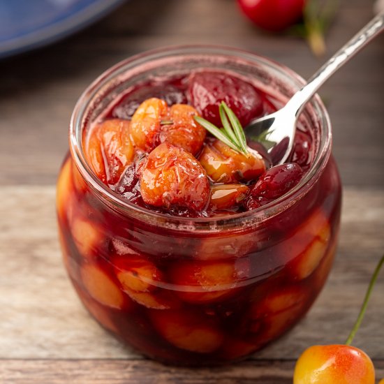 Rosemary Cherry Compote