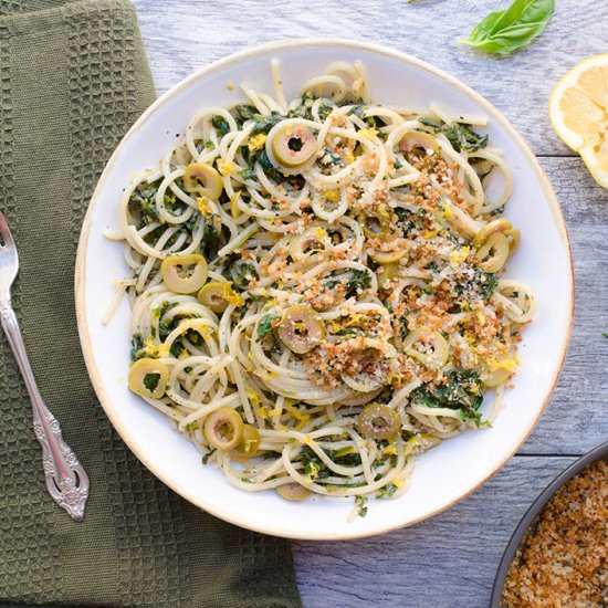 Spaghetti with Lemon Herb Jam