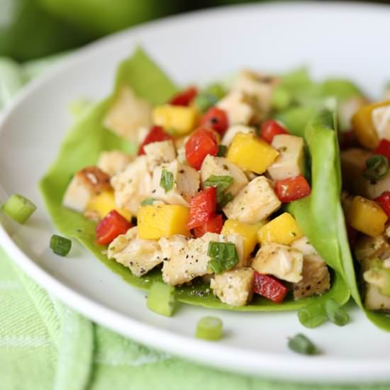 Tropical Chicken Lettuce Wraps