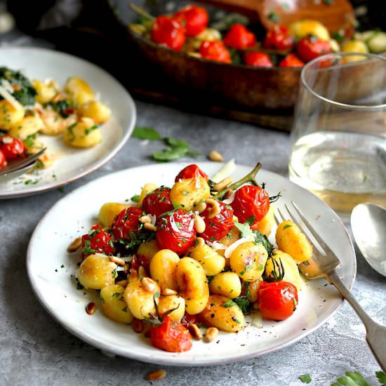 Pan Fried Gnocchi with Tomatoes