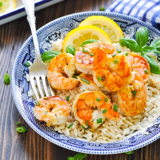 Lemon Garlic Herb Grilled Shrimp