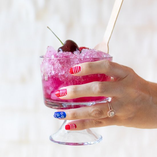 Boozy Snow Cones with Fruit Syrups