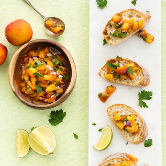 Grilled Peach Salsa