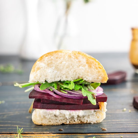 Beet & Honey Goat Cheese Sandwich