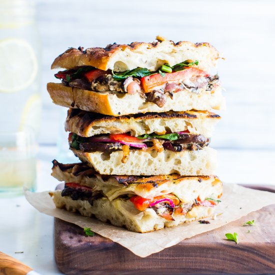 Mushroom and Goat Cheese Panini