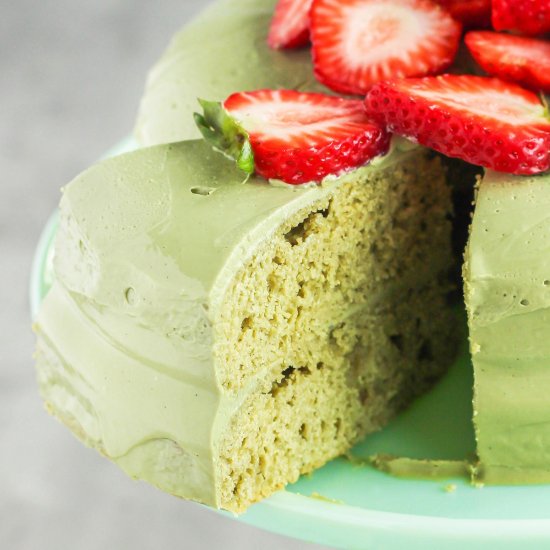 Green Tea Cake with Matcha Icing