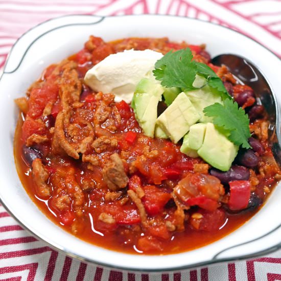 Slow Cooker Turkey Chili