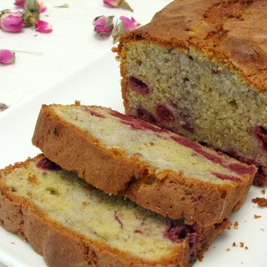 Marbled Cherry and Pistachio Cake