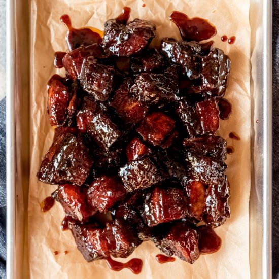 SMOKED PORK BELLY BURNT ENDS