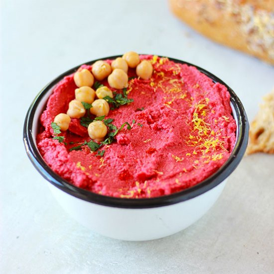 Spicy beetroot hummus (oil free)