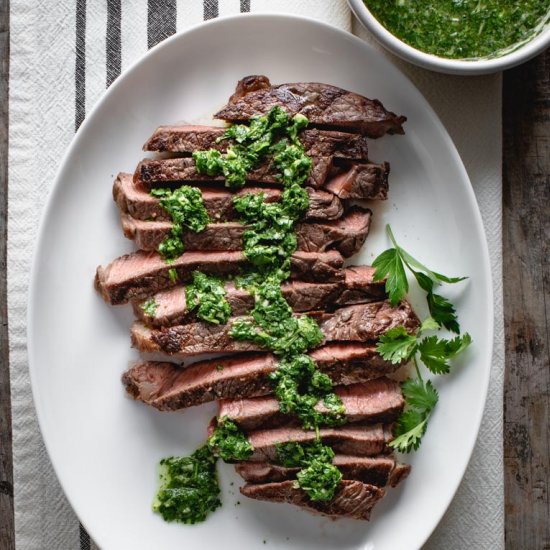 Grilled Sirloin with Chimichurri