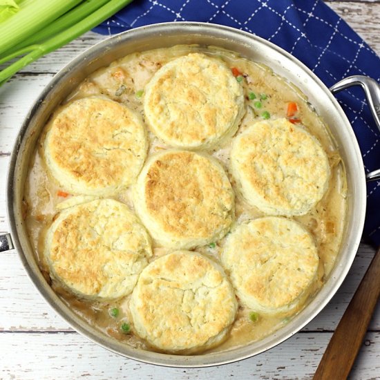 Chicken Pot Pie with Biscuits