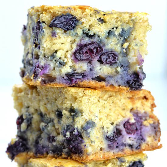 Healthy  Blueberry Breakfast Cake