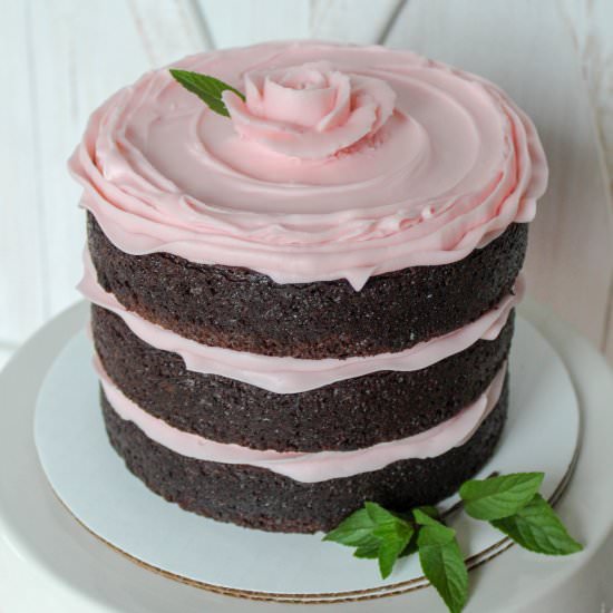 Chocolate Raspberry Miette Cake