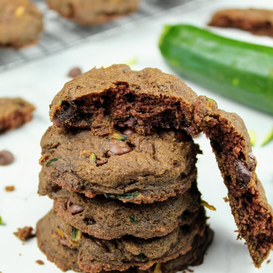 Vegan Double Choc. Zucchini Cookies