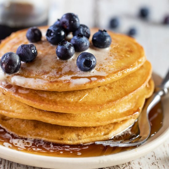 Vegan Gluten-Free Cornmeal Pancakes