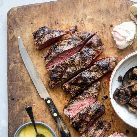 Keto Steak with Garlic Mushrooms