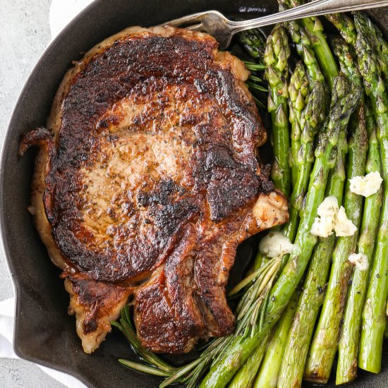 Perfect Cast Iron Ribeye