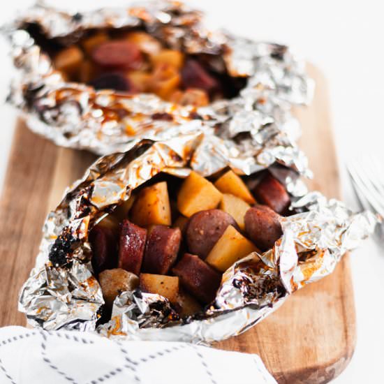 BBQ Sausage Foil Packs