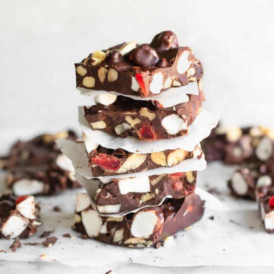 Rocky Road Bark | Vegan Choc Treat!