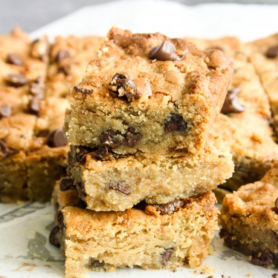 Eggless Peanut Butter Cookie Bars