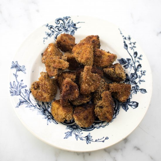 Healthier Breaded Mushrooms