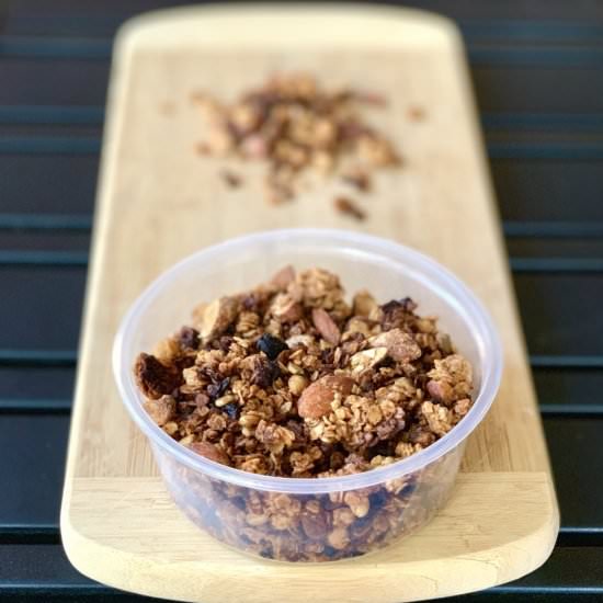 Healthy Maple Almond Butter Granola